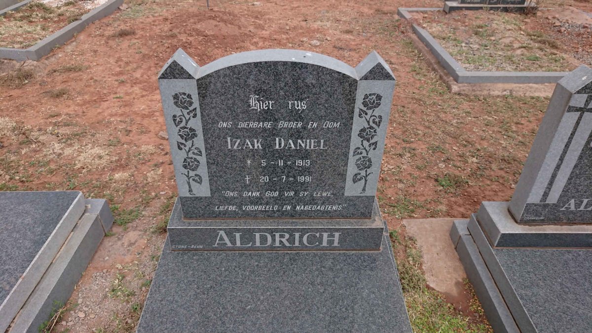 ALDRICH Izak Daniel 1913-1991