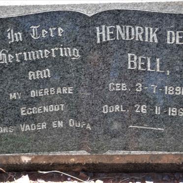 BELL Hendrik de B. 1891-1965
