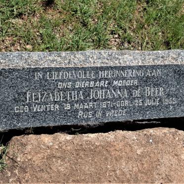 BEER Elizabeth Johanna, de nee VENTER 1871-1953