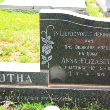 BOTHA Jan Willem Bouwer 1889-1974 &amp; Anna Elizabeth HATTINGH 1896-1979 _2