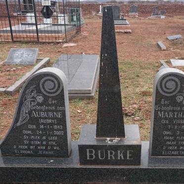 BURKE Auburne 1943-2002 & Martha VISSER 1944-1986