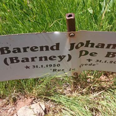 BEER Barend Johannes, de 1950-2001