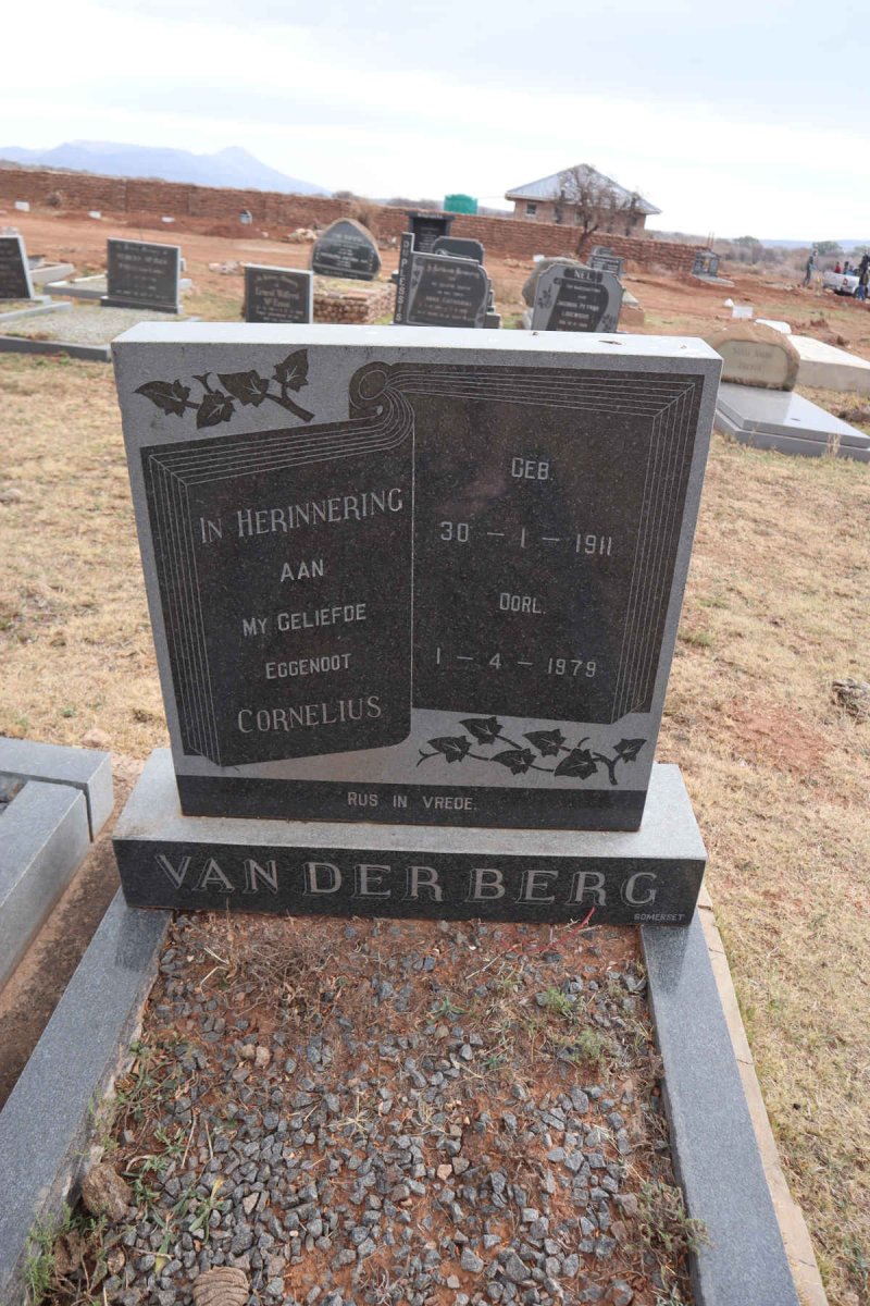 BERG Cornelius, van der 1911-1979