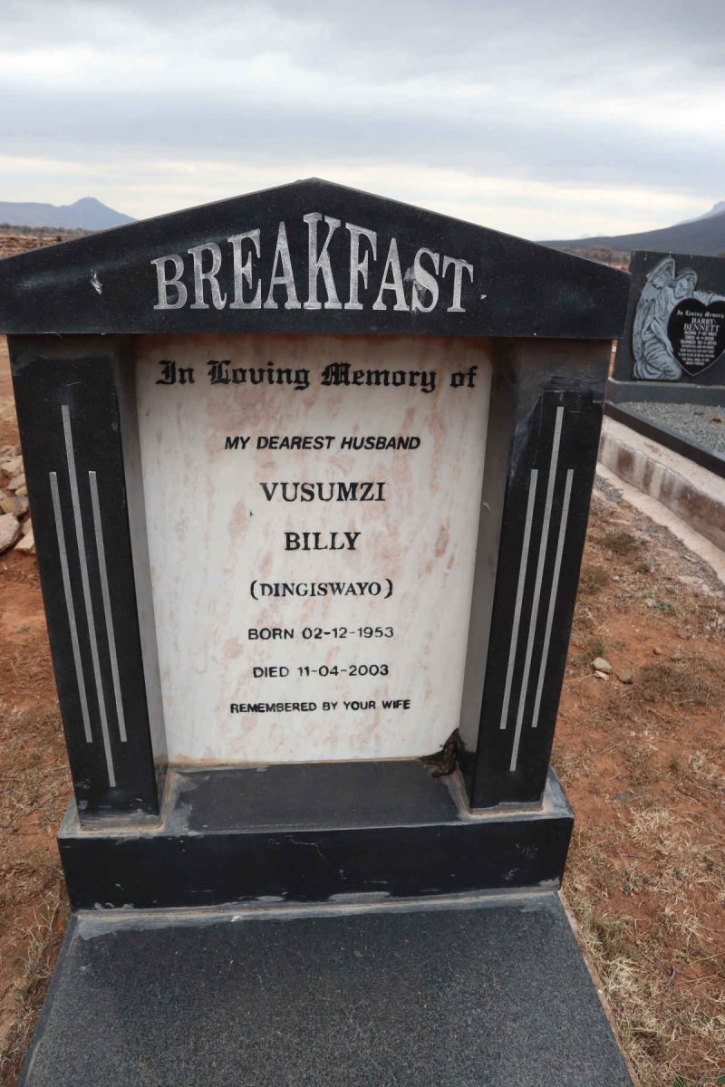 BREAKFAST Vusumzi Billy 1953-2003