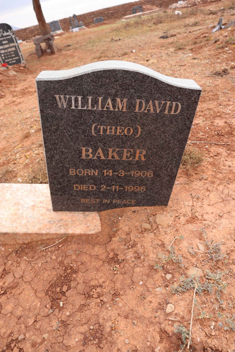 BAKER William David 1906-1996