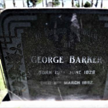 BARKER George 1829-1892
