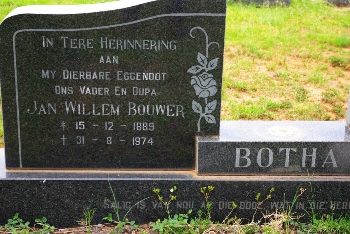 BOTHA Jan Willem Bouwer 1889-1974 &amp; Anna Elizabeth HATTINGH 1896-1979 _1