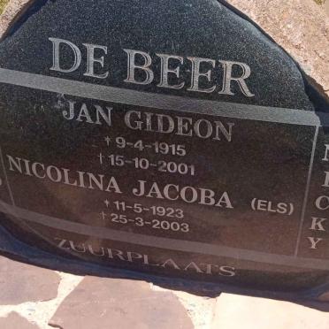 BEER Jan Gideon, de 1915-2001 &amp; Nicolina Jacoba ELS 1923-2003