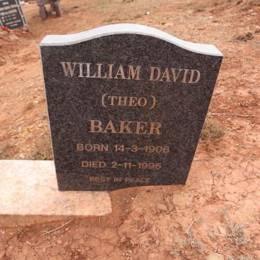 BAKER William David 1906-1996