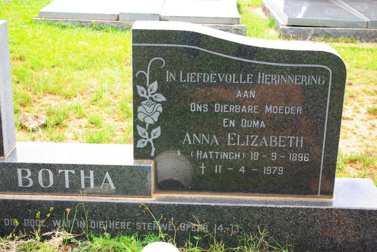 BOTHA Jan Willem Bouwer 1889-1974 &amp; Anna Elizabeth HATTINGH 1896-1979 _2
