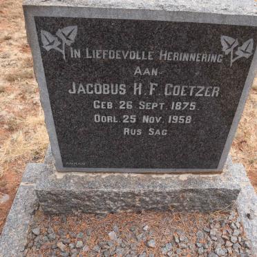 COETZER Jacobus H.F. 1875-1958