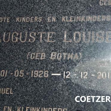COETZER Auguste Louise nee BOTHA 1926-2012