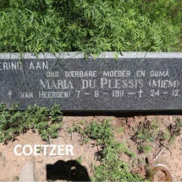 COETZER Johannes Jacobus 1906-1974 &amp; Maria du Plessis VAN HEERDEN 1911-1988 _2