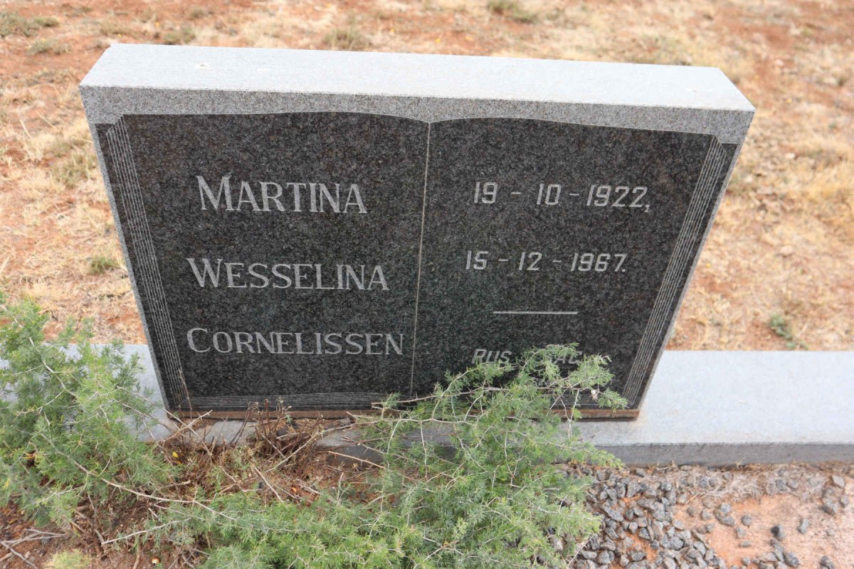 CORNELISSEN Martina Wesselina 1922-1967