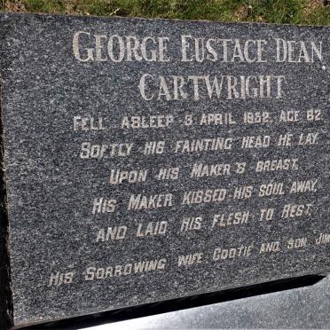 CARTWRIGHT George Eustace Dean -1952