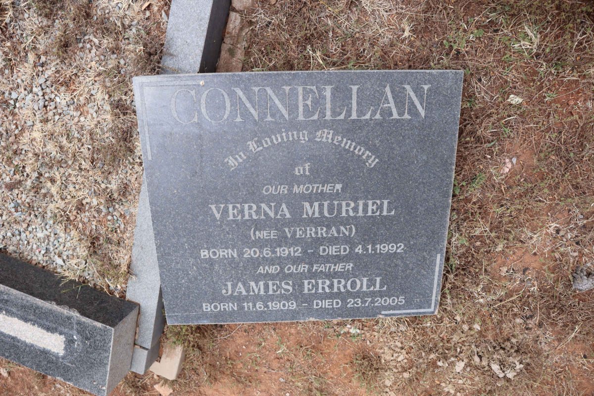 CONNELLAN James Erroll 1909-2005 & Verna Muriel VERRAN 1912-1992