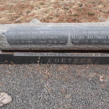 COETZER Louwrens Erasmus 1891-1965 & Maria Jacomina Cecilia 1904-1996
