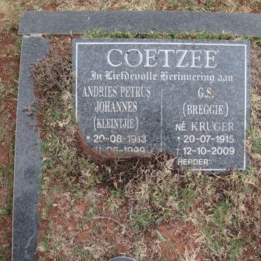 COETZEE Andries Petrus Johannes 1913-1999 & G.S. KRUGER 1915-2009