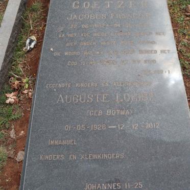 COETZER Jacobus Francois 1922-1997 & Auguste Louise BOTHA 1926-2012_2