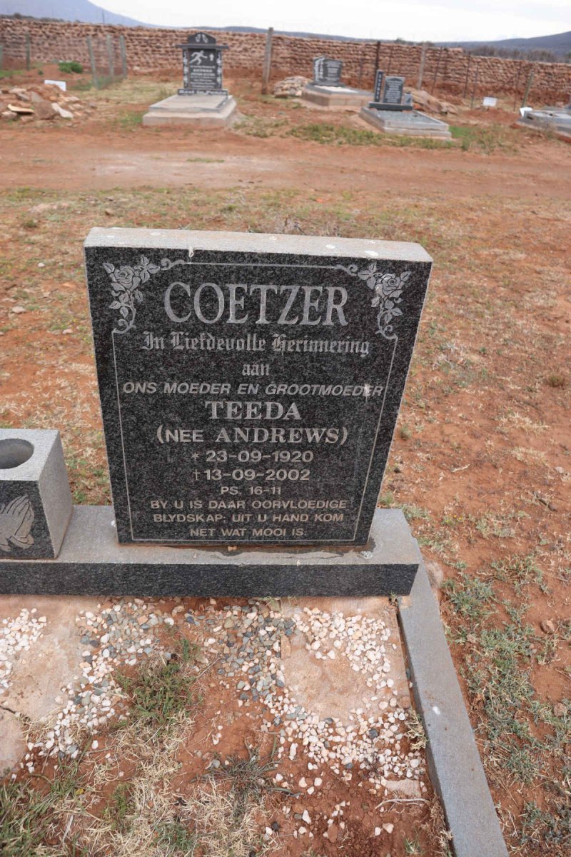 COETZER Teeda nee ANDREWS 1920-2002
