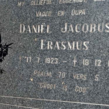 ERASMUS Daniel Jacobus 1923-1984