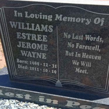 ESTREE Jerome Wayne Williams 1989-2011