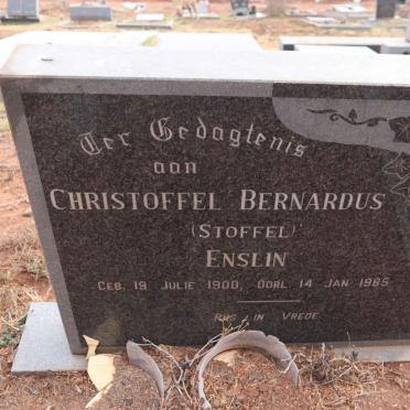 ENSLIN Christoffel Bernardus 1900-1985