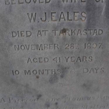 EALES William James 1859-1931 &amp; ?eth Charolette -1897