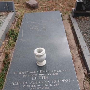 ERASMUS Daniel Jacobus 1923-1984 & Aletta Johanna RUPPING nee VAN HEERDEN 1927-2014_2