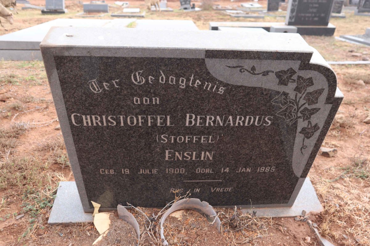 ENSLIN Christoffel Bernardus 1900-1985