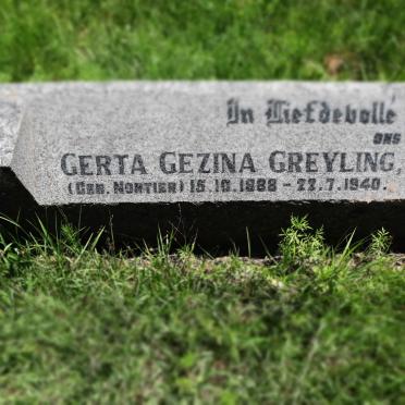 GREYLING Henry William 1886-1952 &amp; Gerta Gezina NORTIER 1888-1940 _1