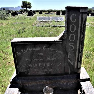 GOOSEN Johanna Petronella 1891-1961