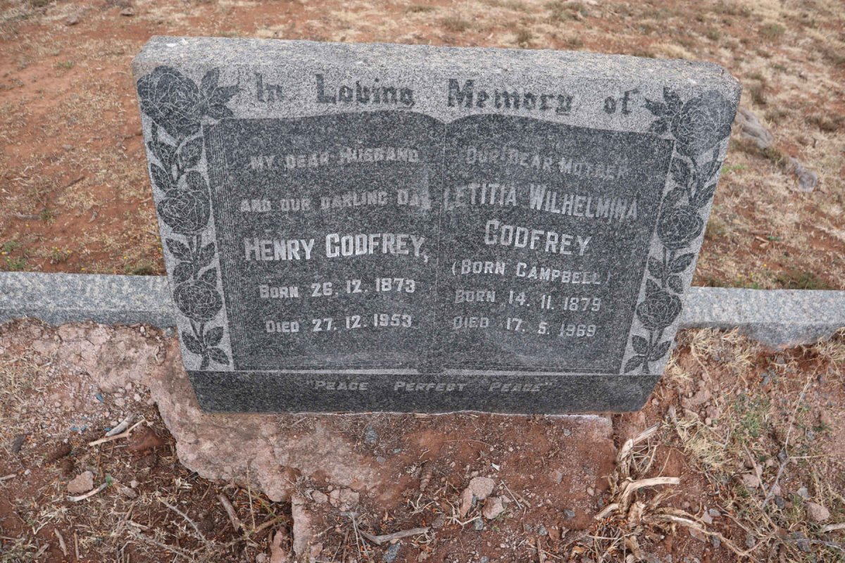 GODFREY Henry 1873-1953 & Letitia Wilhelmina CAMPBELL 1879-1969