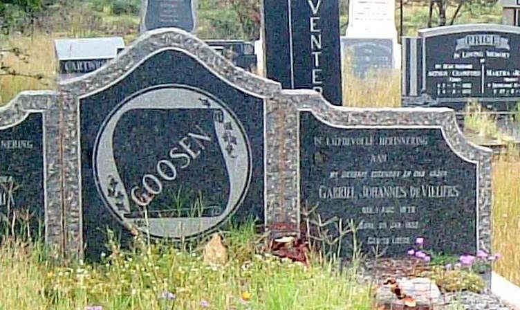 GOOSEN Gabriel Johannes de Villiers 1878-1952 &amp; Magdalena Sophia SERFONTEIN 1884-1971