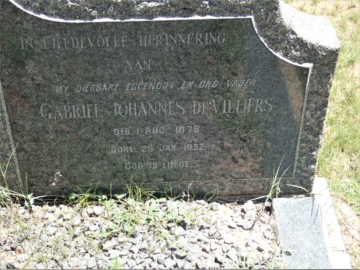 GOOSEN Gabriel Johannes de Villiers 1878-1952 &amp; Magdalena Sophia SERFONTEIN 1884-1971