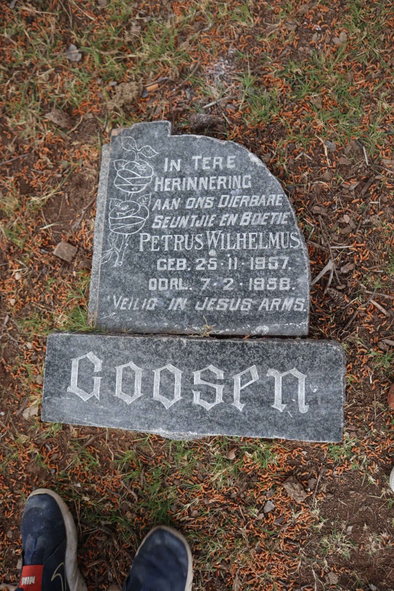 GOOSEN Petrus Wilhelmus 1957-1958