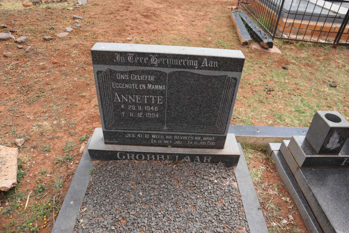 GROBBELAAR Annette 1946-1994