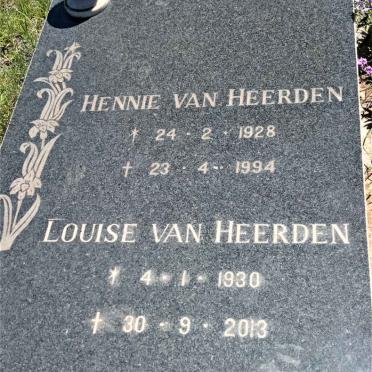 HEERDEN Hennie, van 1928-1994 &amp; Louise 1930-2013
