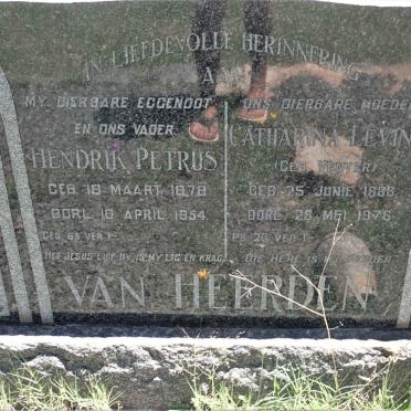HEERDEN Hendrik Petrus 1878-1954 &amp; Catharina Levina VENTER 1888-1976