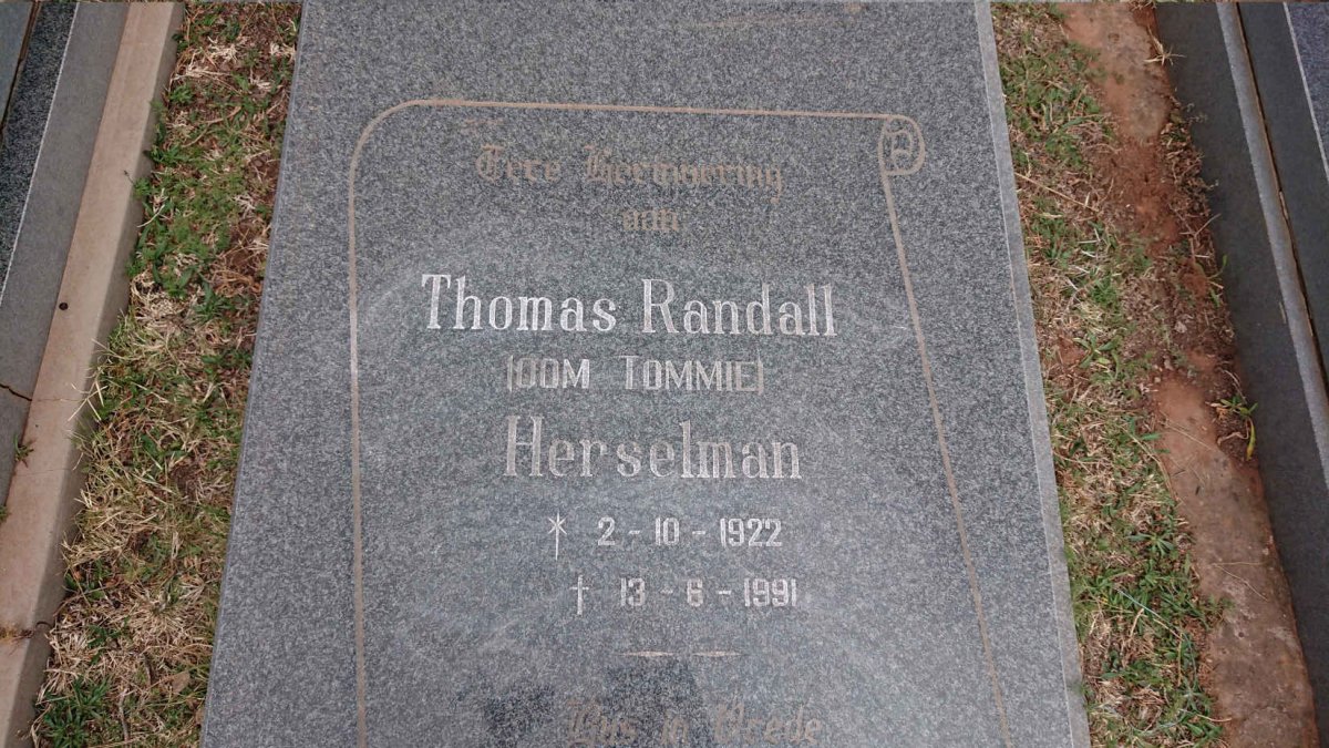 HERSELMAN Thomas Randall 1922-1991