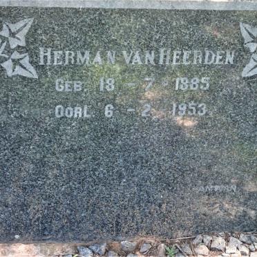 HEERDEN Herman, van 1885-1953