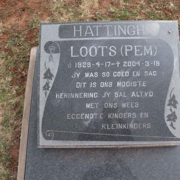 HATTINGH Loots 1928-2004