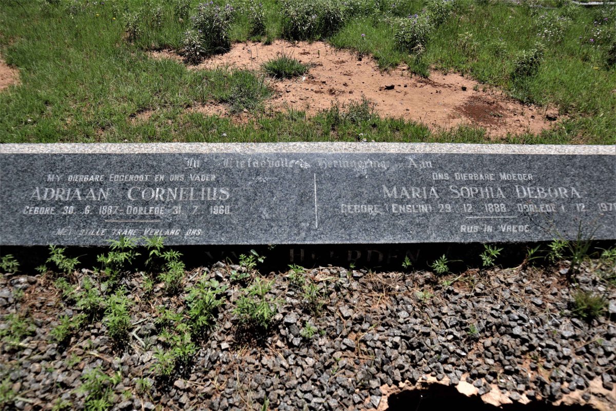 HEERDEN Adriaan Cornelius, van 1887-1960 &amp; Maria Sophia Debora ENSLIN 1888-1978 _1