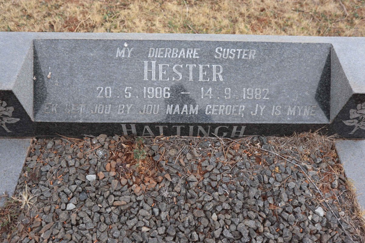 HATTINGH Hester 1906-1982