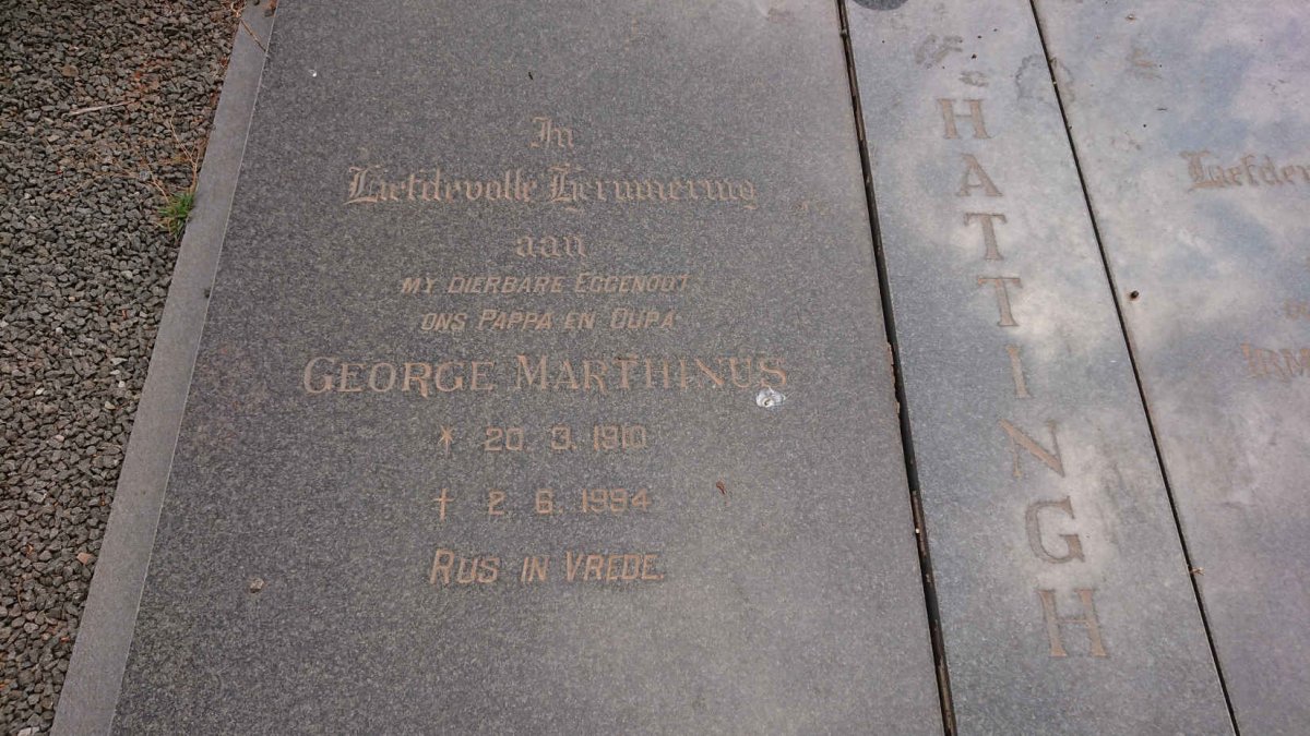 HATTINGH George Marthinus 1910-1994 & Irmgard Maria WEBER 1910-2003_1