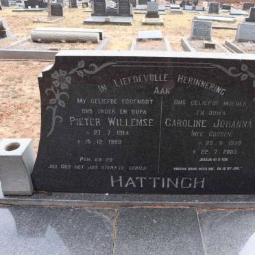 HATTINGH Pieter Willemse 1914-1980 & Caroline Johanna GOOSEN 1920-2003