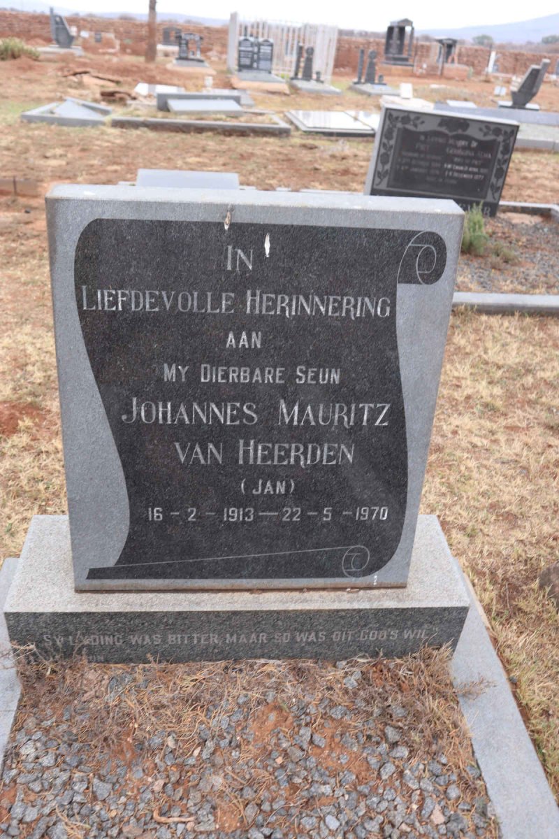HEERDEN Johannes Mauritz, van 1913-1970