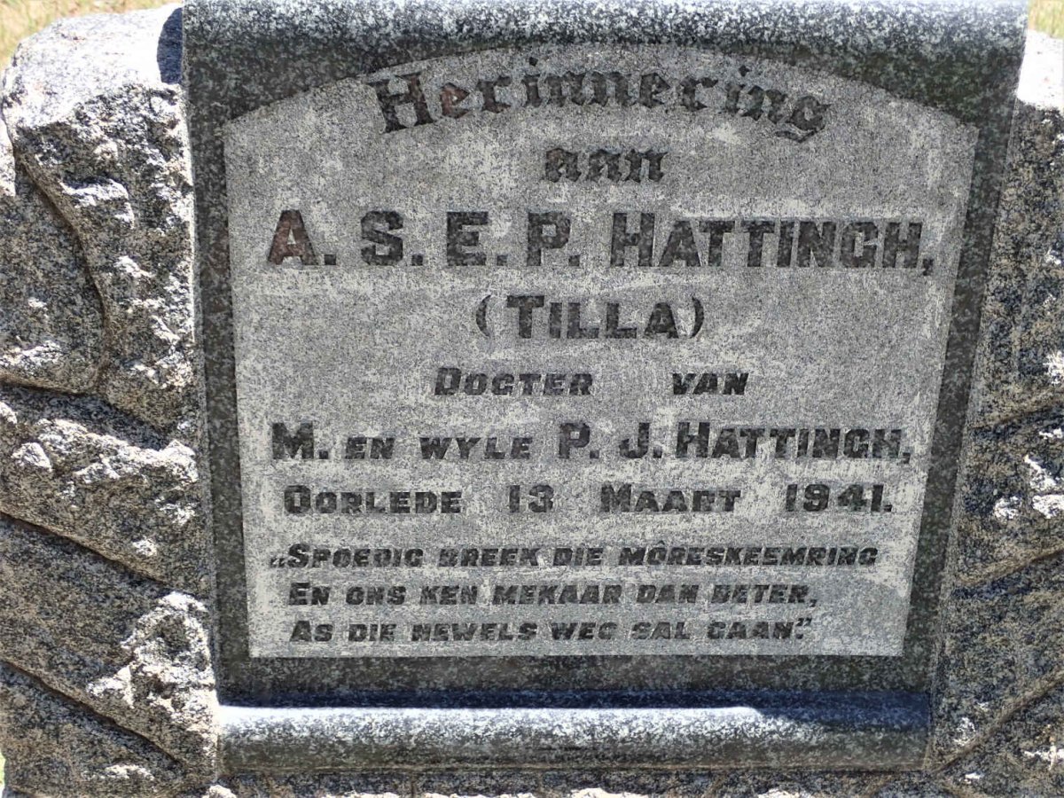 HATTINGH A.S.E.P. -1941