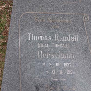 HERSELMAN Thomas Randall 1922-1991