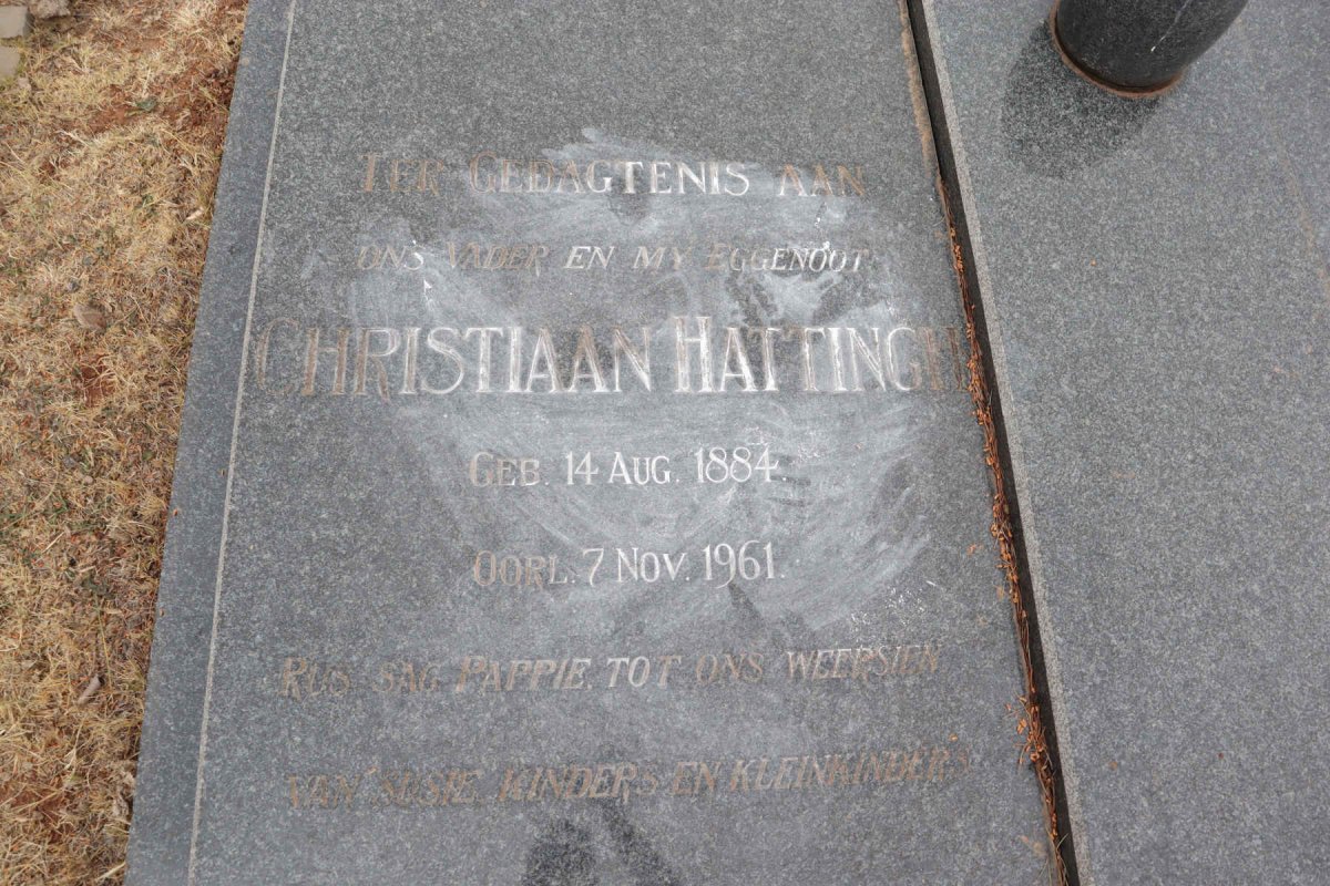HATTINGH Christiaan 1884-1961 & Florence Froy BOTHA 1885-1957_2